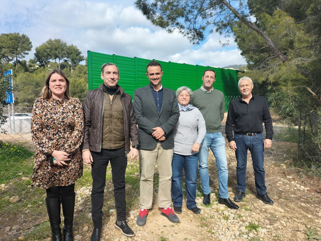 El conseller Iván Sevillano amb representants de l'Ajuntament de Calvià i responsables de l'obra