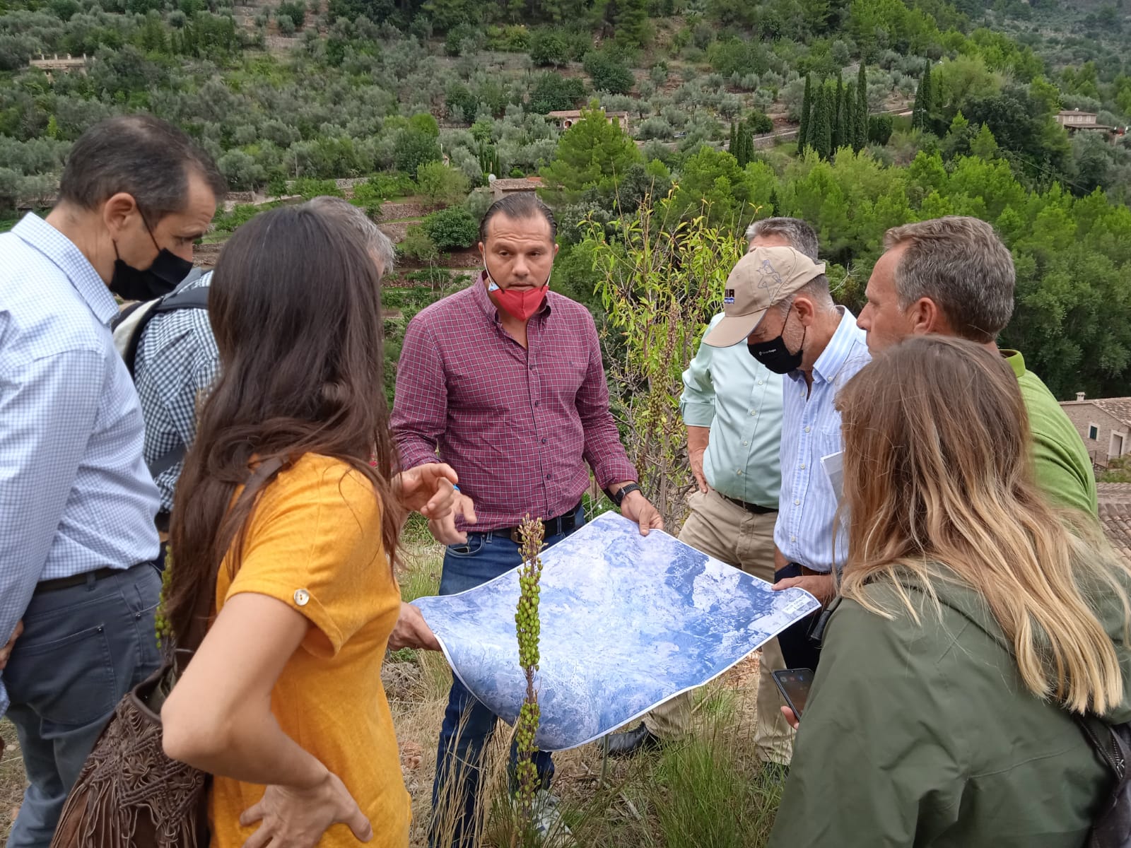 Visita a la zona del talús de Fornalutx.