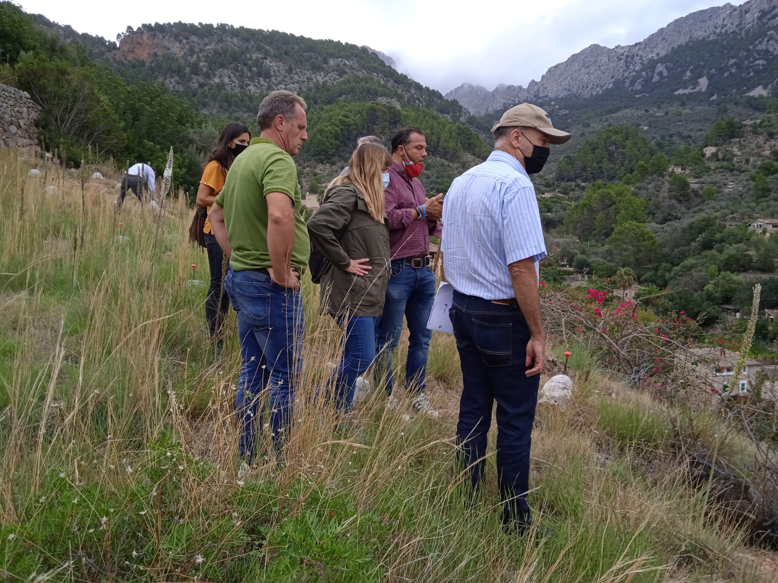 Visita a la zona del talús de Fornalutx.