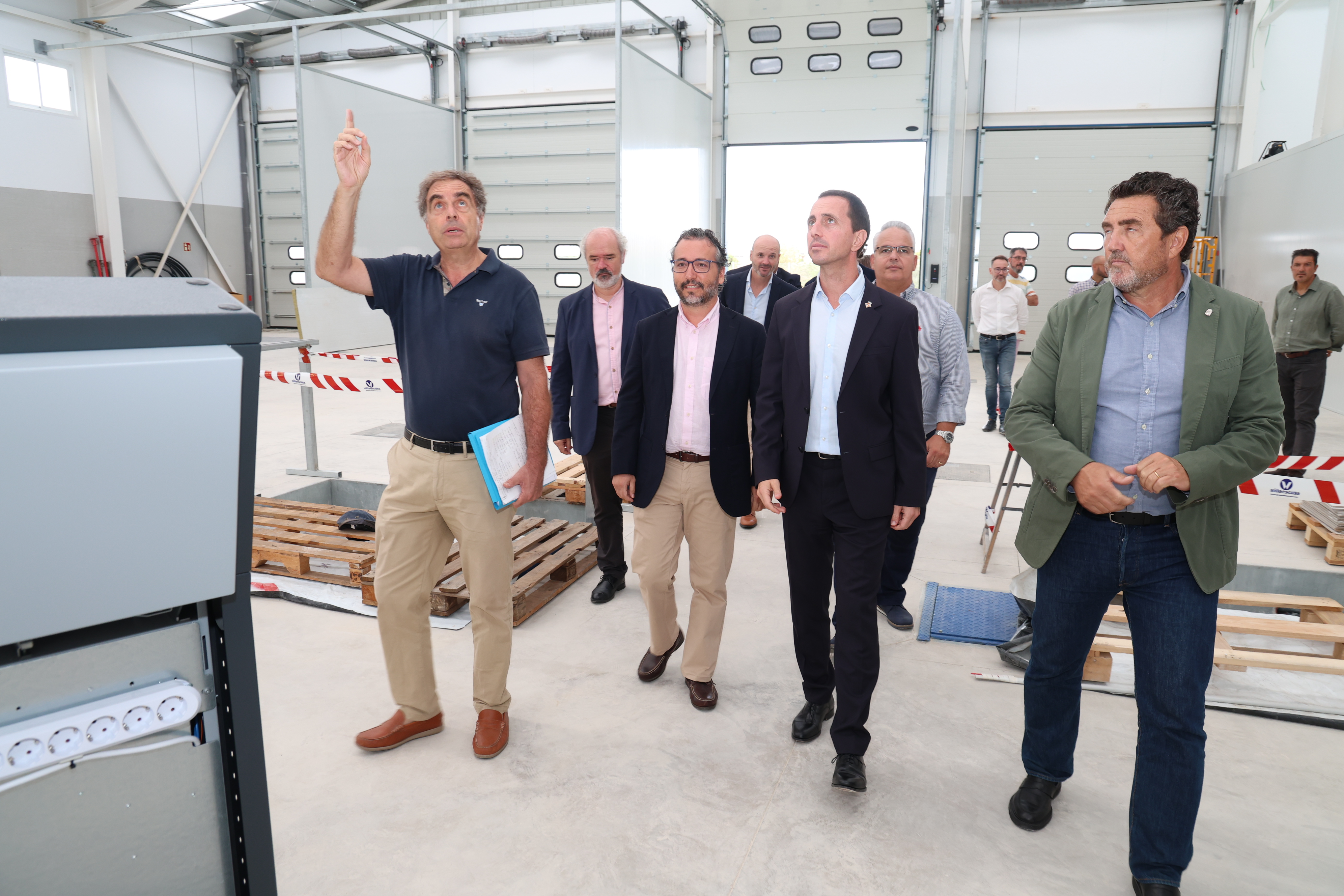 Visita del president Llorenç Galmés a les obres de la nova estació d'ITV de Calvià.