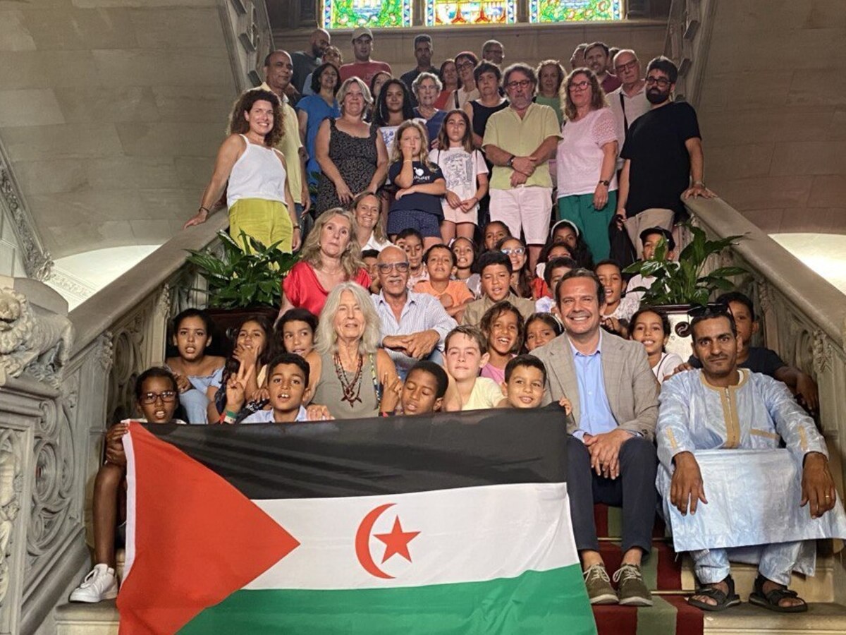 Visita dels nins i nines sahrauís al Consell de Mallorca.