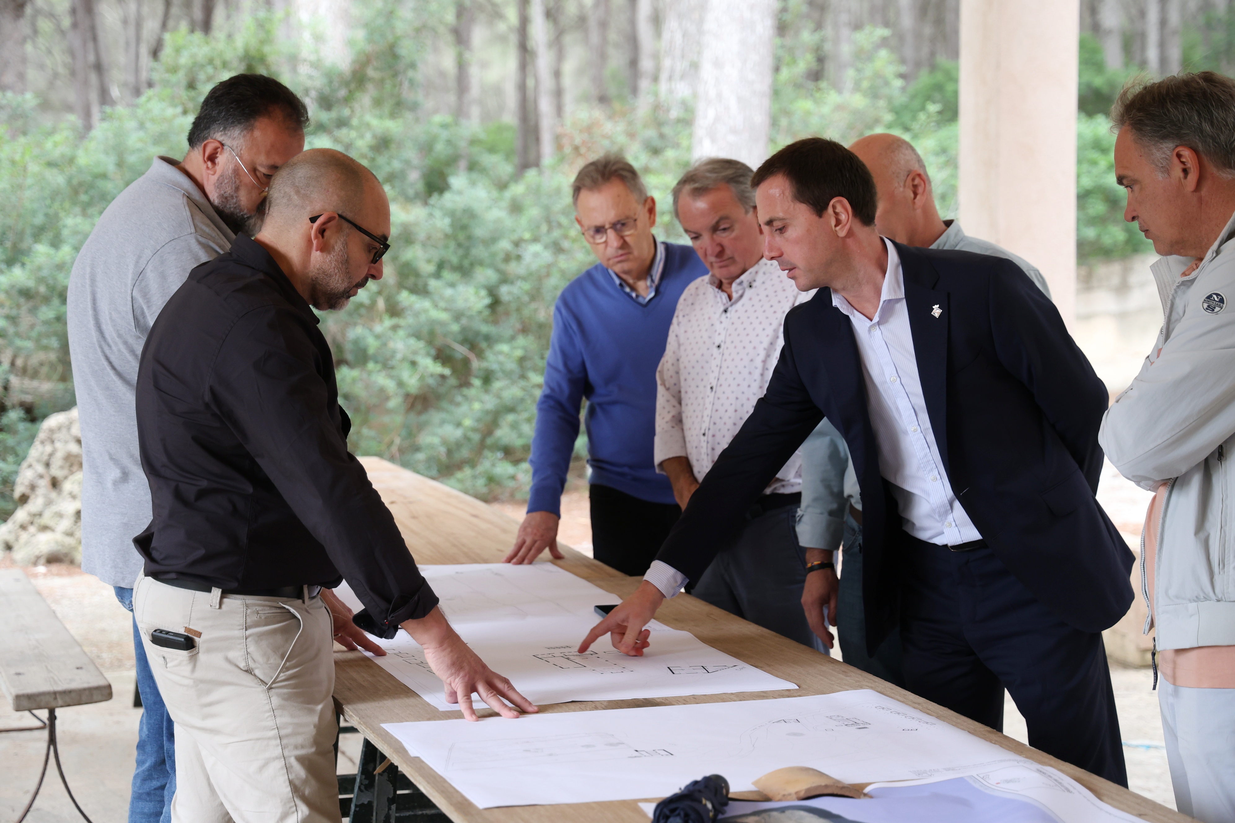 Visita del presidente Galmés a Pollença.