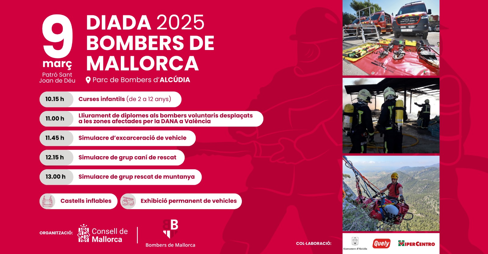 Cartell de la Diada dels Bombers de Mallorca.