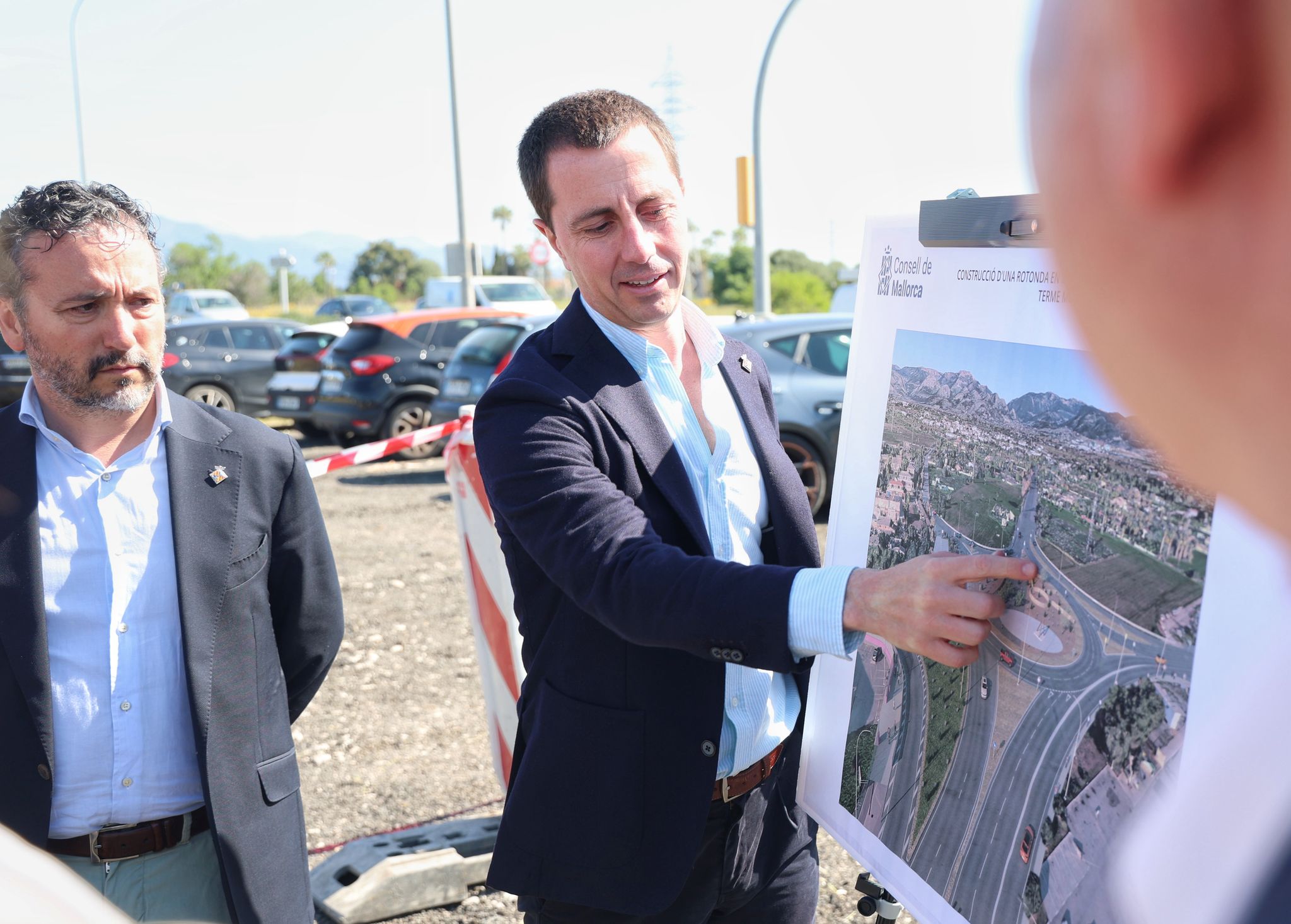 El president del Consell de Mallorca, Llorenç Galmés, a la presentació del projecte de la rotonda de la ITV.