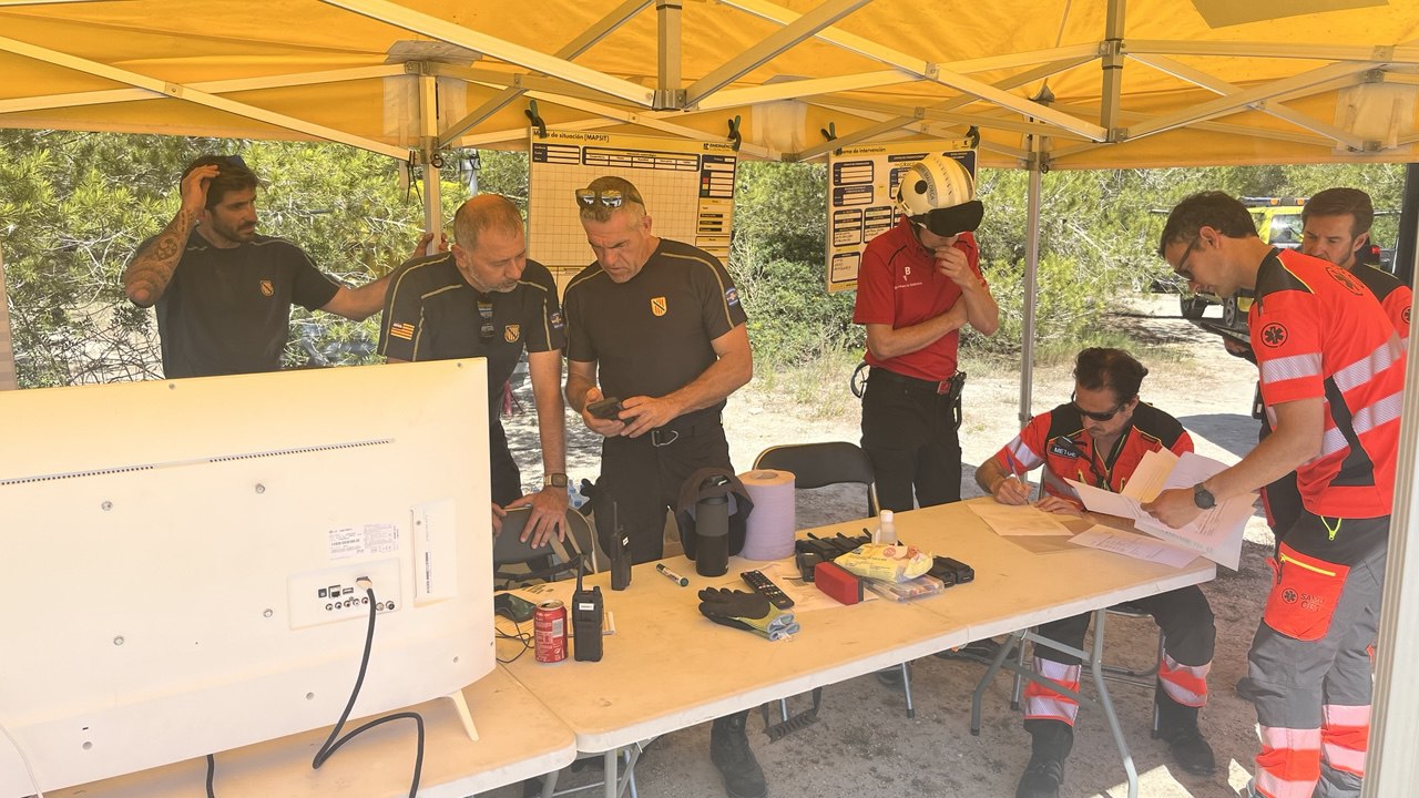 Simulacro de los cuerpos de seguridad de las Illes Balears y la UME.