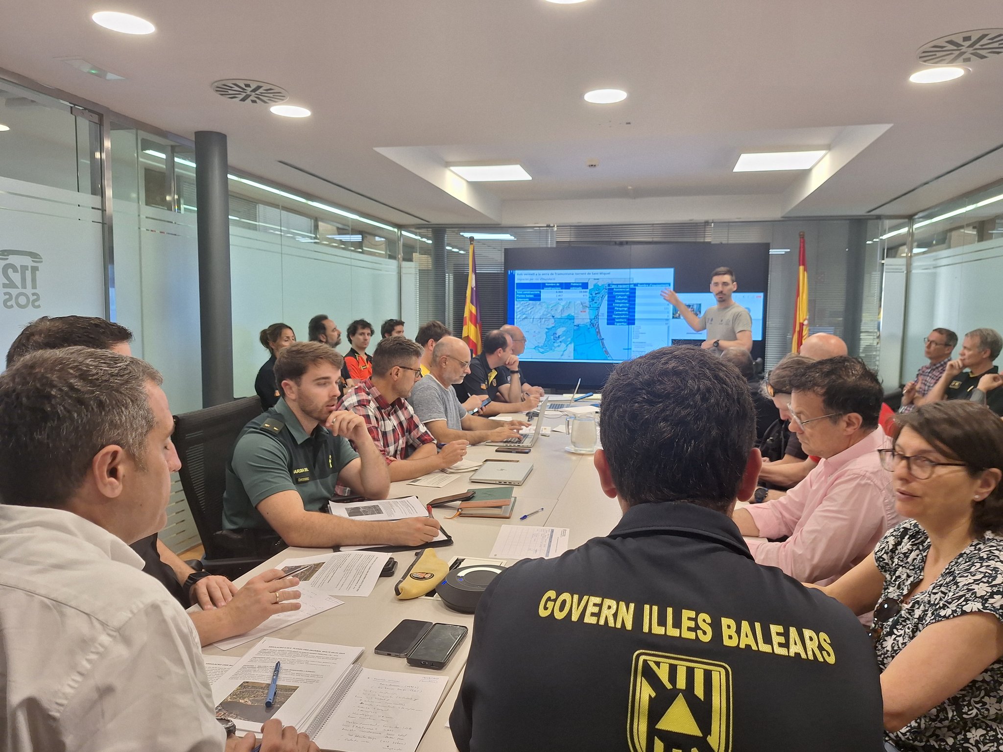 Simulacro de los cuerpos de seguridad de las Illes Balears y la UME.