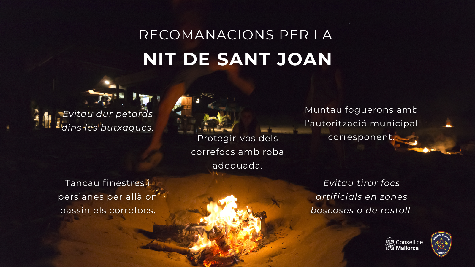 Recomendaciones de los Bomberos de Mallorca para la noche de San Juan.