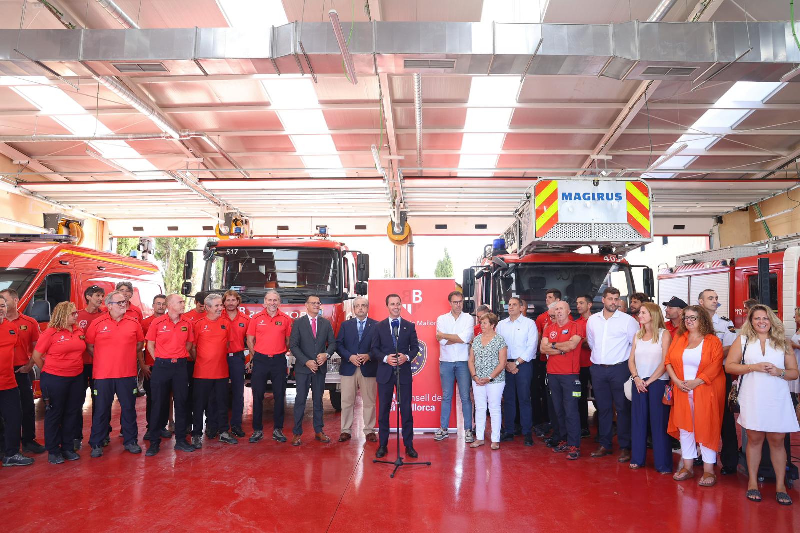 Inauguració del nou parc dels Bombers de Mallorca a Manacor.