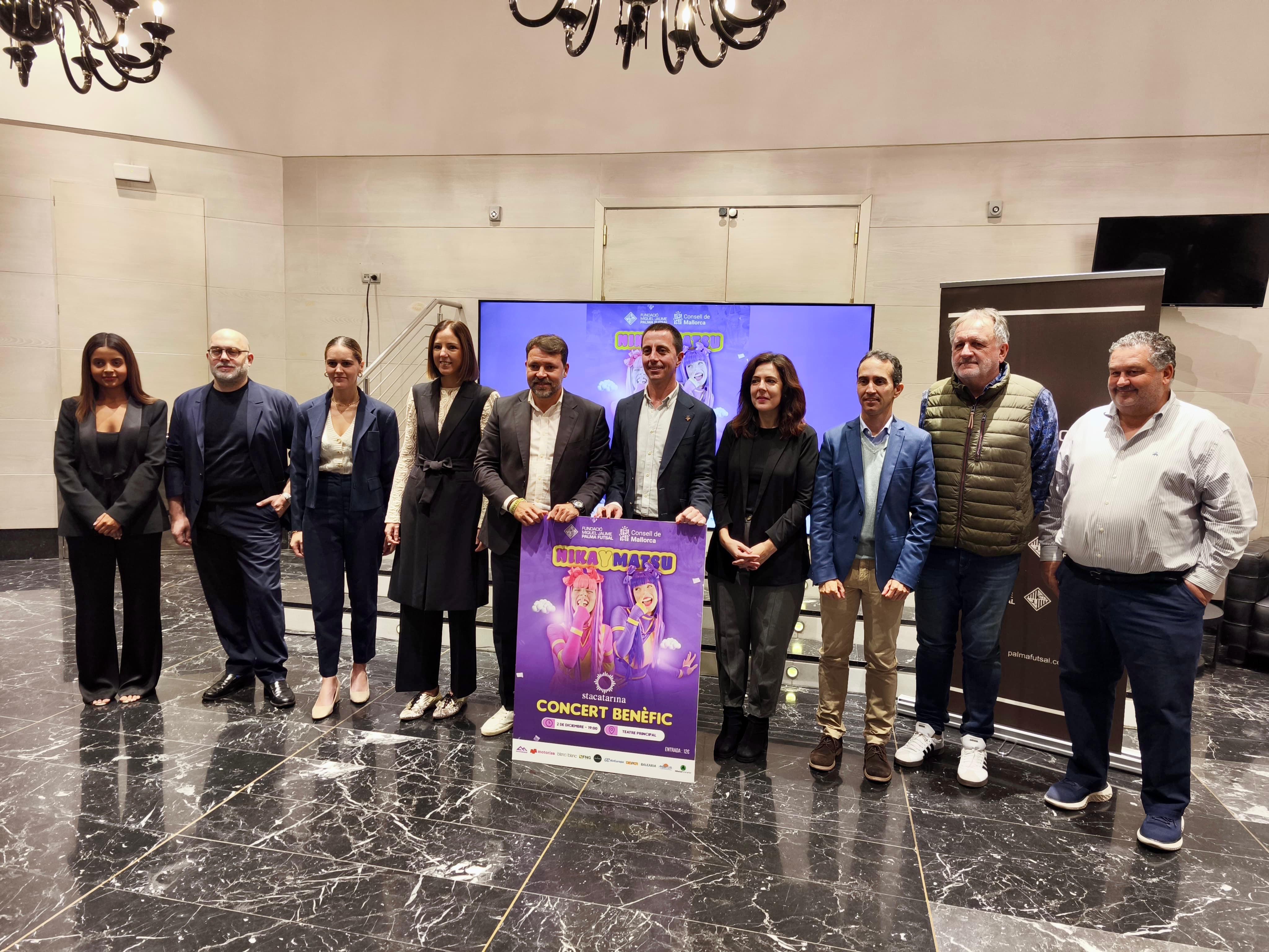 Presentació del concert solidari organitzat pel Consell de Mallorca i la Fundació Miquel Jaume–Palma Futsal.