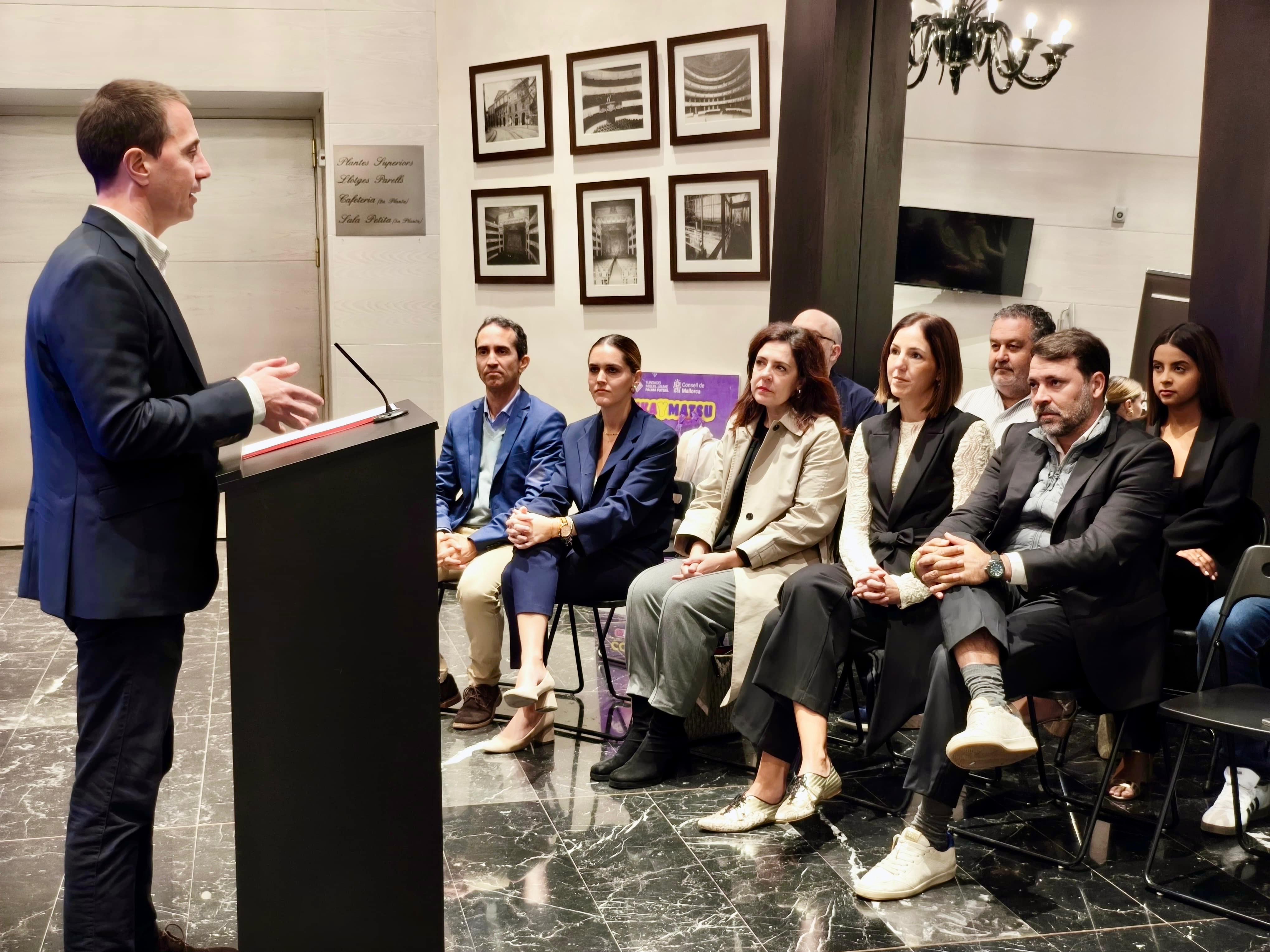 Presentació del concert solidari organitzat pel Consell de Mallorca i la Fundació Miquel Jaume–Palma Futsal.
