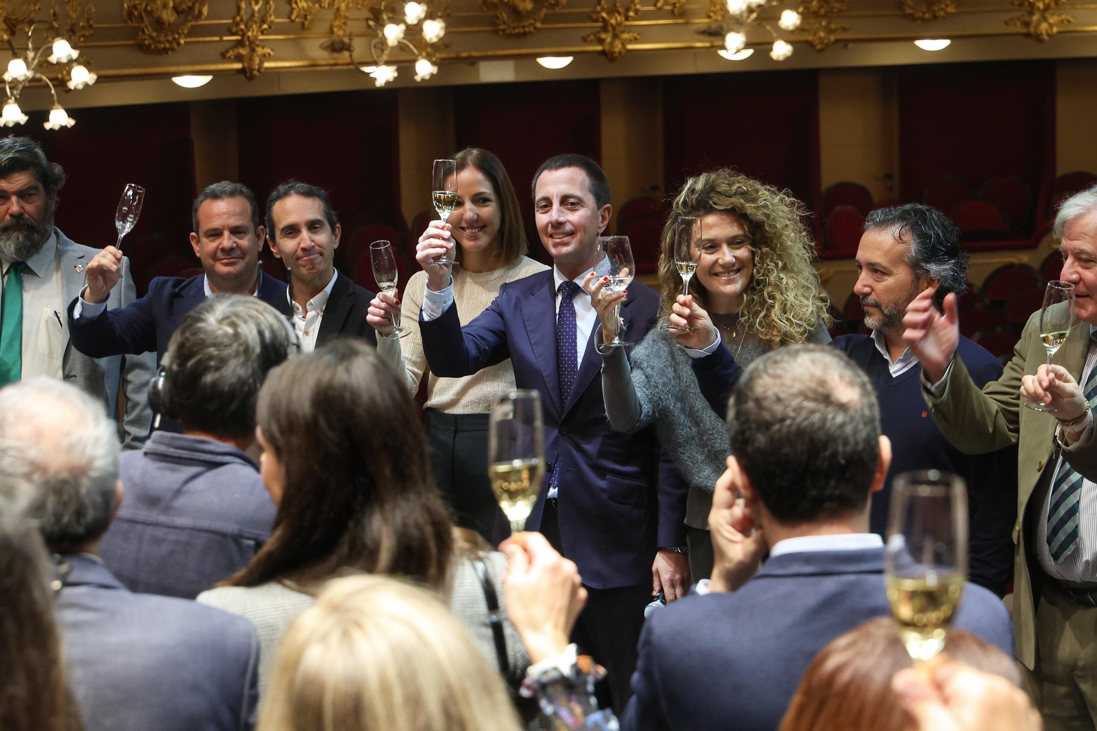 Copa de Nadal amb els mitjans de comunicació.