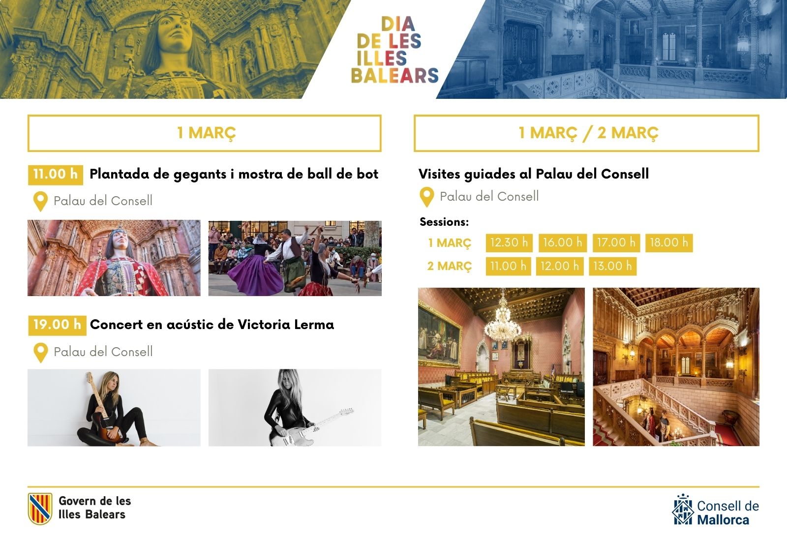 Actes organitzats pel Consell de Mallorca per la Diada de les Illes Balears.