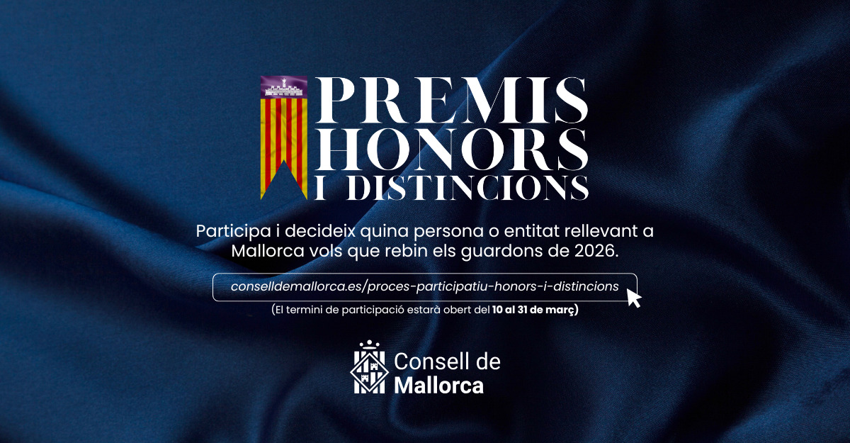 Premis, Honors i Distincions del Consell de Mallorca 2026.