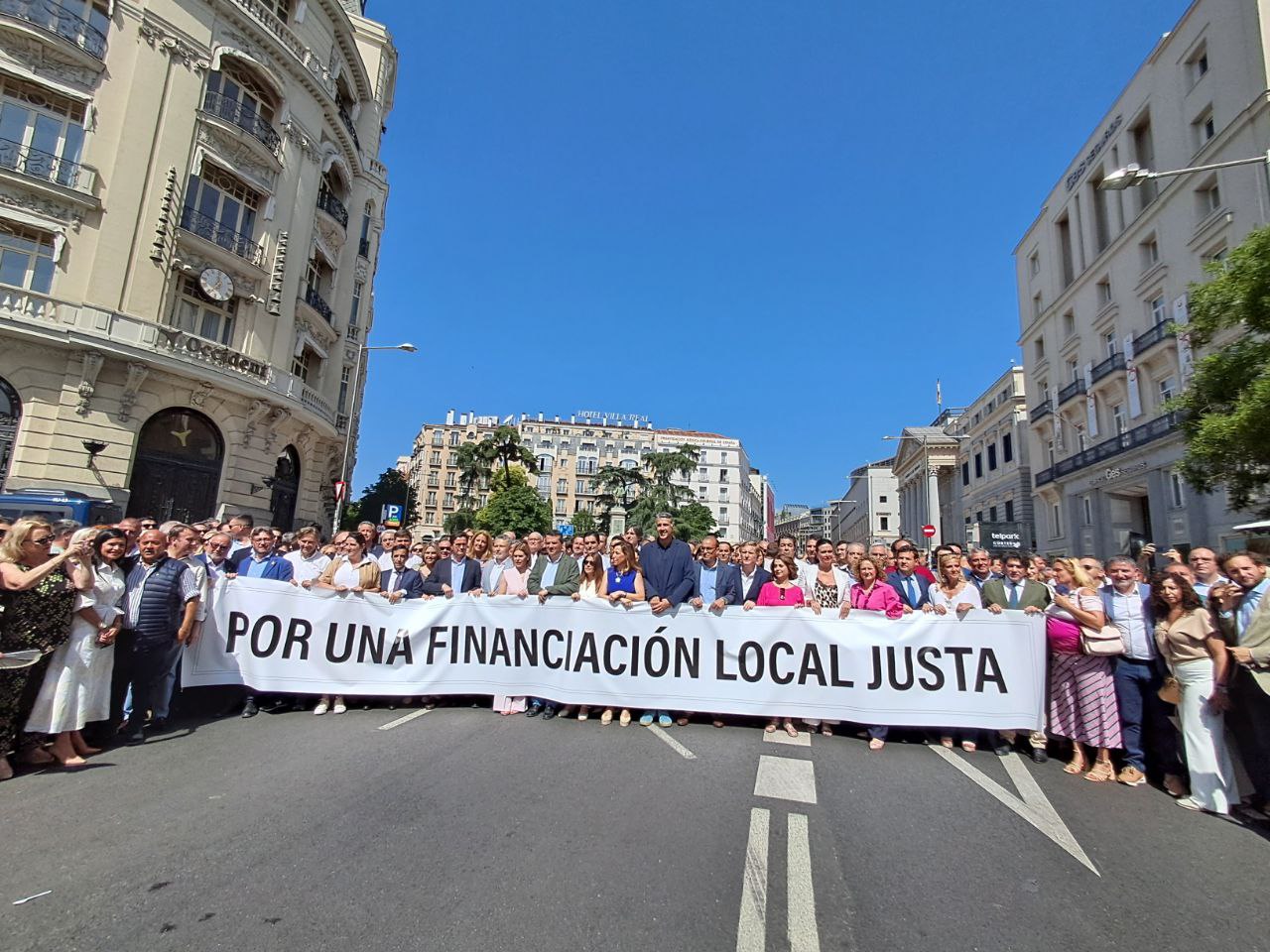 Concentració organitzada per la FEMP a Madrid.