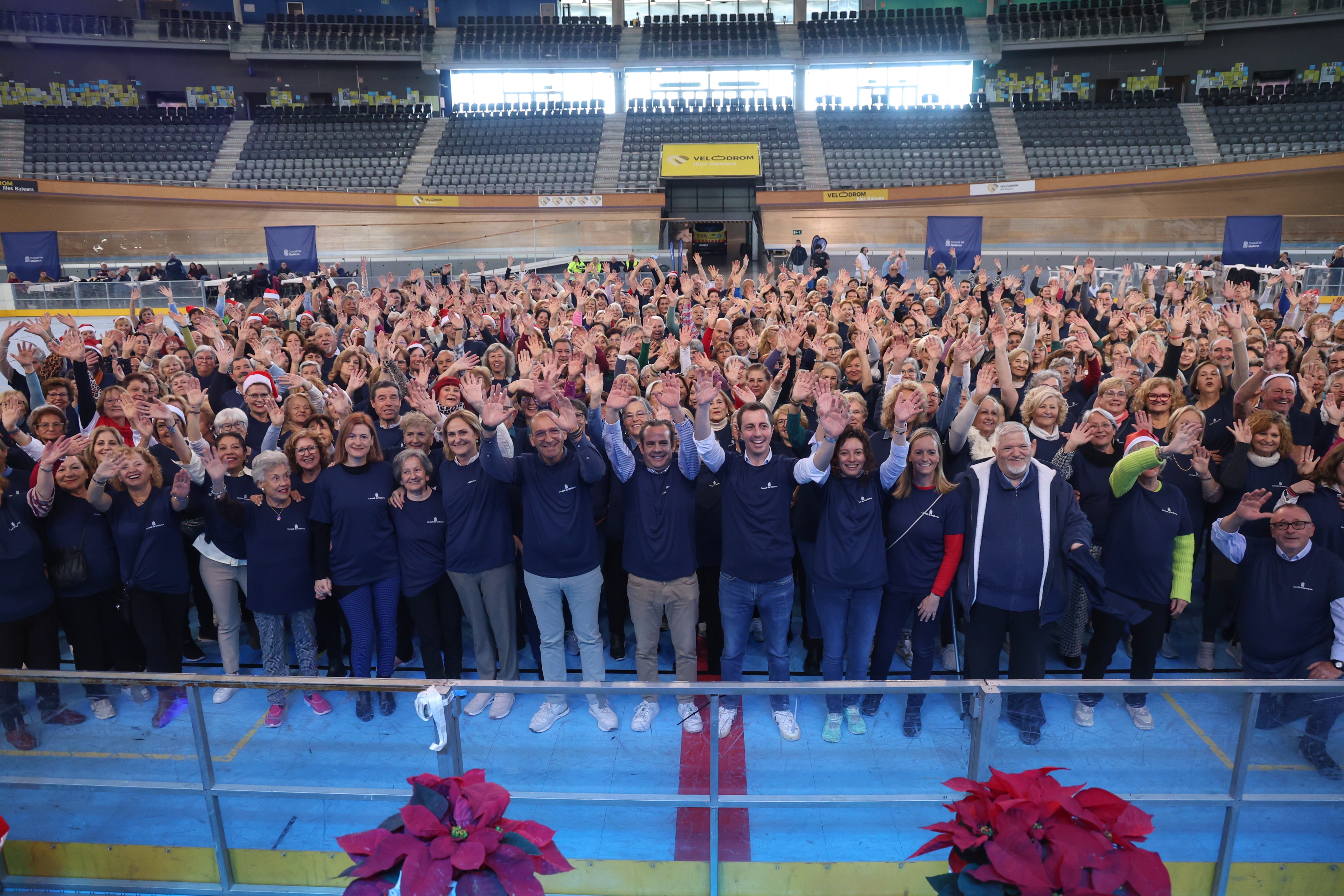 El president, Llorenç Galmés, i el conseller, Toni Fuster, a la darrera edició de la Diada de Ball en Línia.