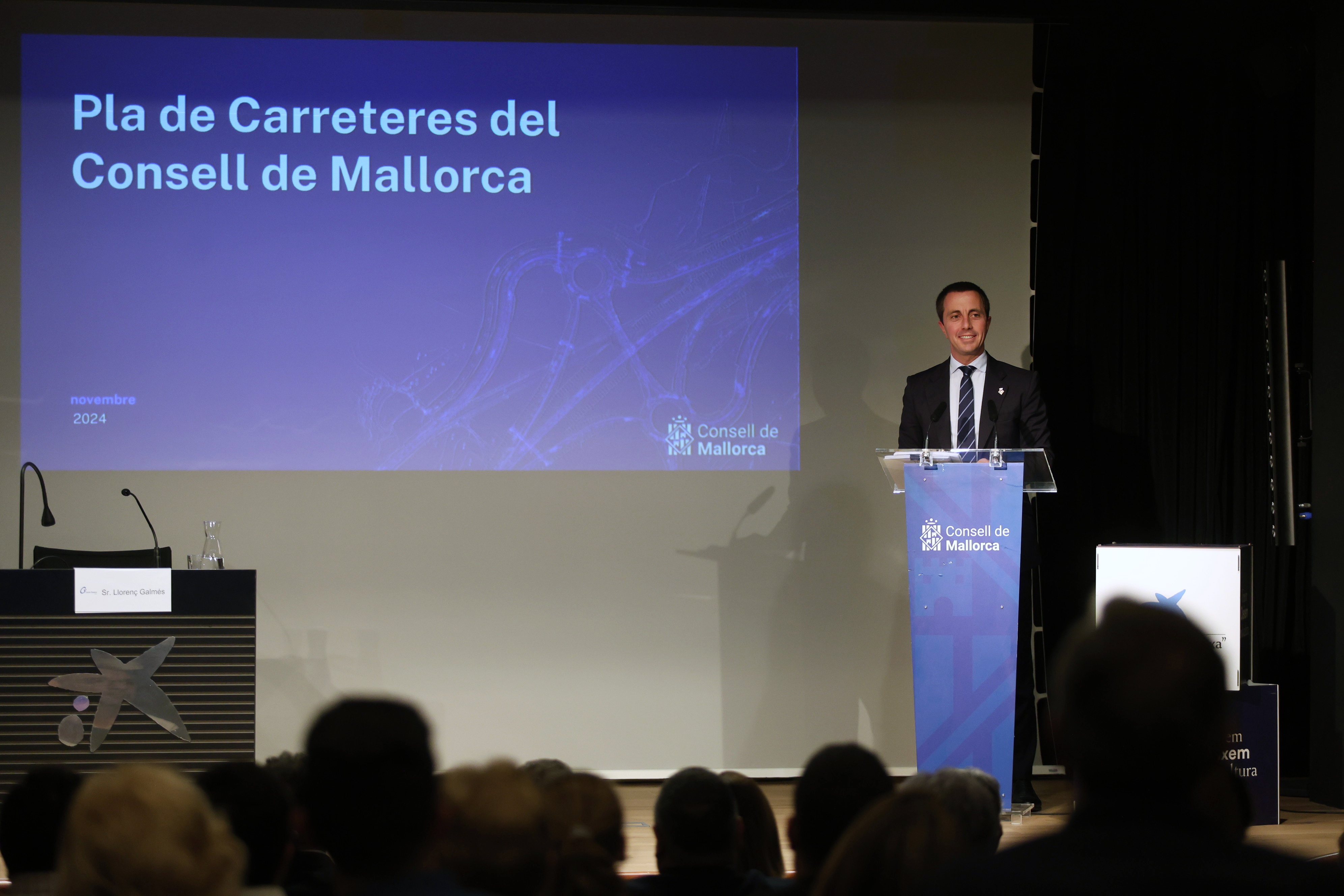 El presidente Galmés durante su intervención.