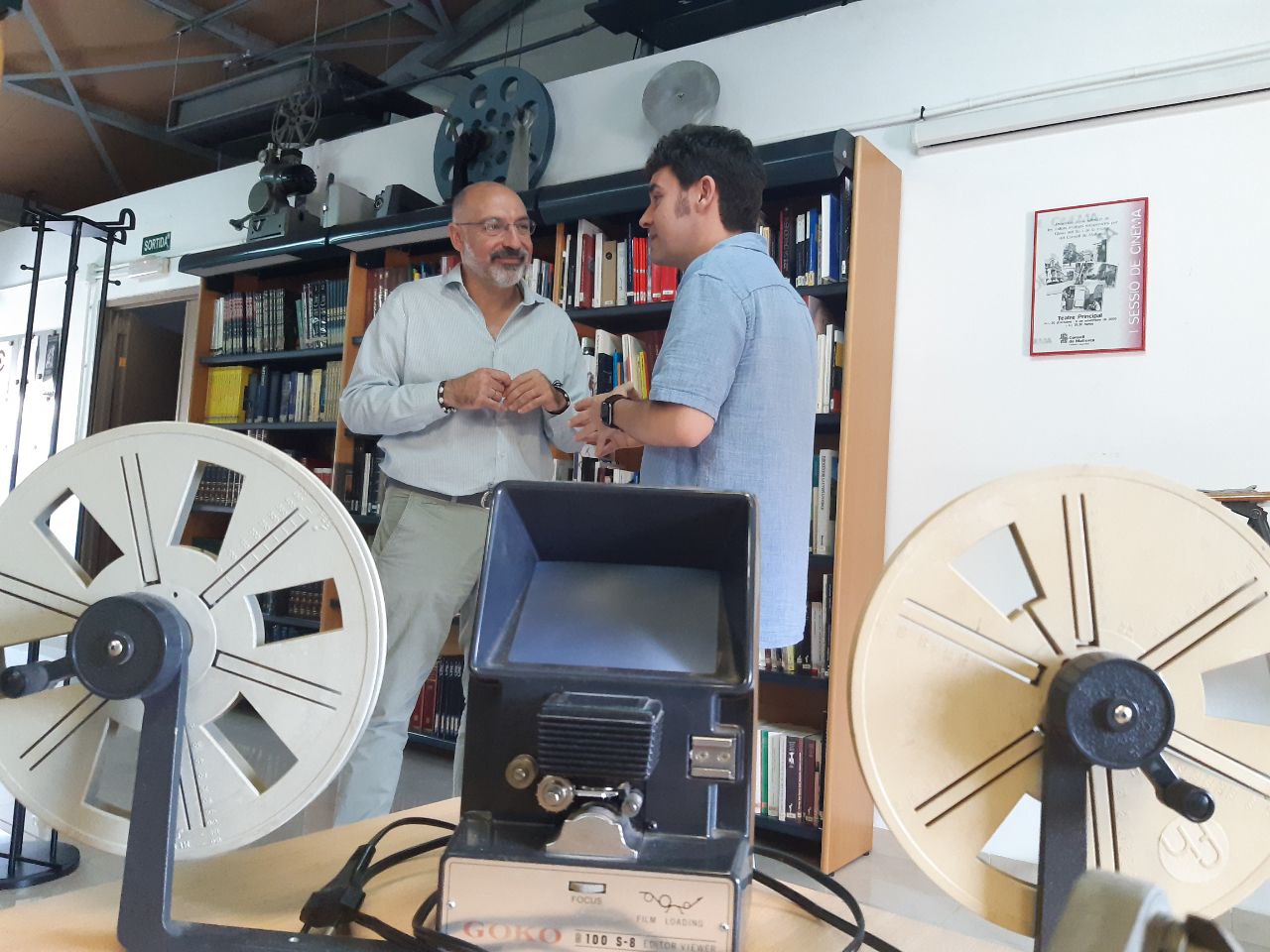 El conseller Andreu Serra con Jaume Carrió