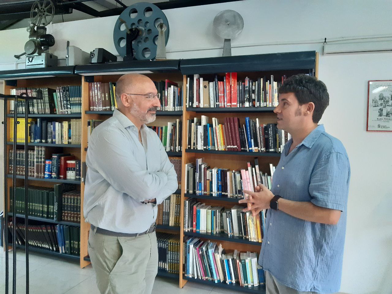 El conseller Andreu Serra con Jaume Carrió