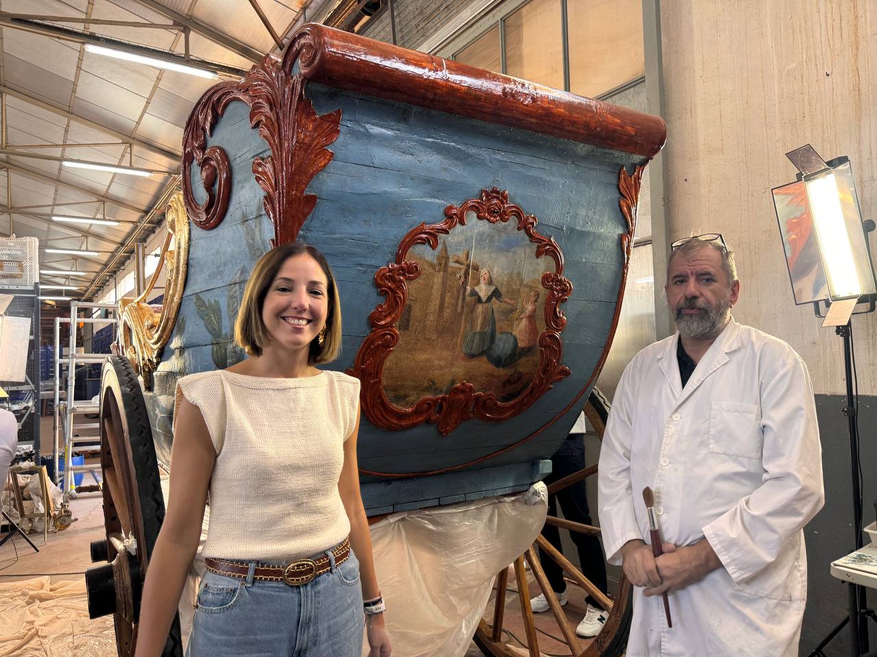 Inicio de la restauración integral del carro triunfal de santa Catalina Tomàs