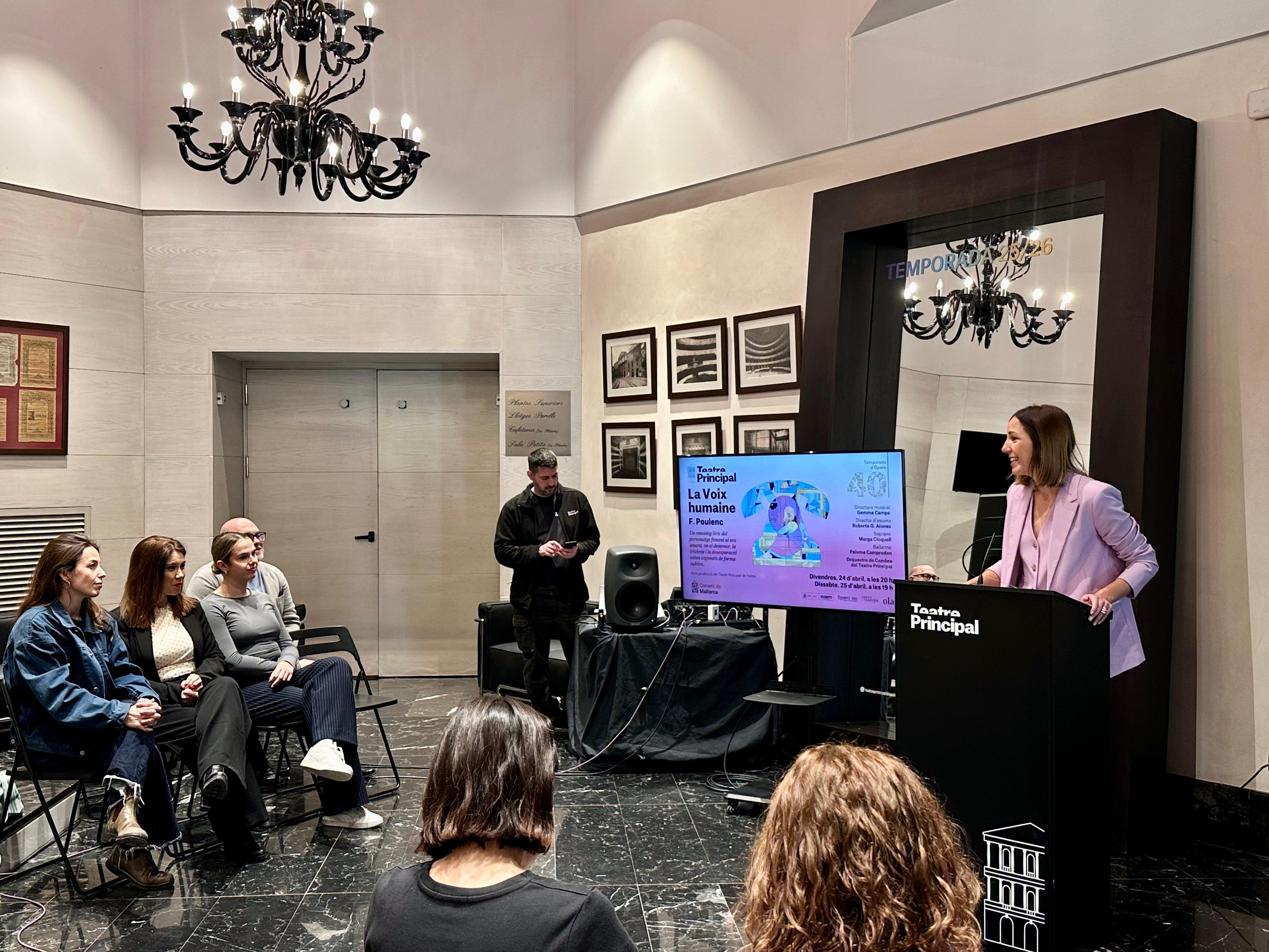 Presentación de la ópera La voix humaine.