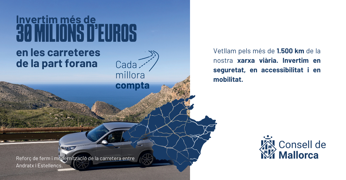 Reforç de ferm i modernització de la carretera entre Andratx i Estellencs