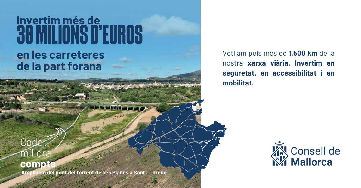 Ampliación del pont del torrent de ses Planes en Sant Llorenç